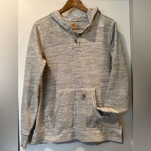 Carhartt Heather Norwalk Hoodie In Gray Space Dye Pullover size L (12-14) new!